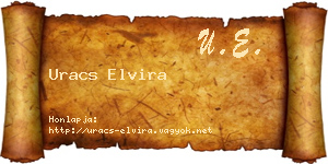 Uracs Elvira névjegykártya